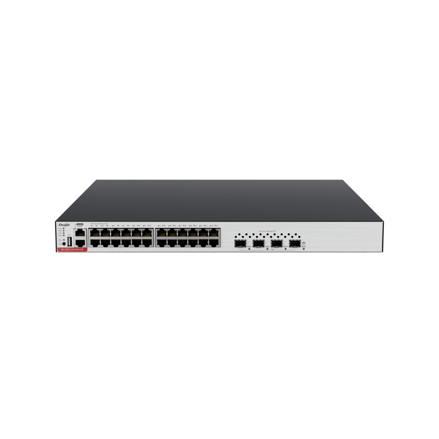 RG-CS83-24GT4XS-PD L3 Managed Switch, PD (Powered Device) Support, 24 x Gigabit