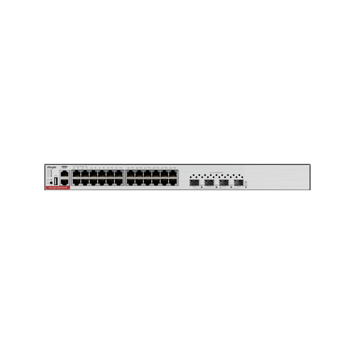RG-CS83-24GT4XS-PD L3 Managed Switch, PD (Powered Device) Support, 24 x Gigabit - Gambar 2